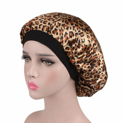 

〖Follure〗Soft Silk Hair Bonnet with Wide Band Comfortable Night Sleep Hat Hair Loss Cap