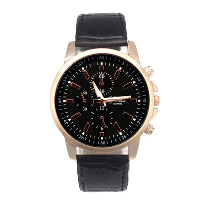 

Mens Watches Top Brand Luxury Leather Analog Dial Quartz Clock Sport Wrist Watch relogio masculino erkek kol saati &Ff