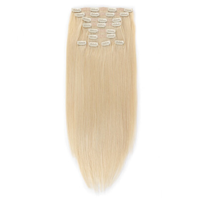 

BHF Hair Grade 7A 100 Remy Human Hair Weft Extensions Natural Straight Clip in Full Head
