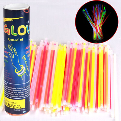 

FUNNYBUNNY 10pcslot Light up Toys Glow Stick Bracelets Mixed Colors Party Favors Supplies Tube of 10