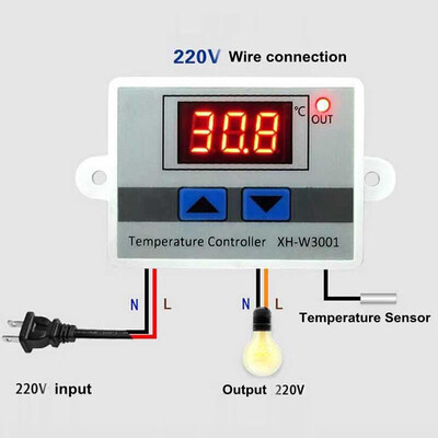 

Siaonvr 220V Digital LED Temperature Controller 10A Thermostat Control Switch Probe New
