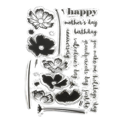 

Diy Flower Transparent Clear Stamp Diy Silicone Seals Scrapbooking Card Making Photo Album Decoration Magic