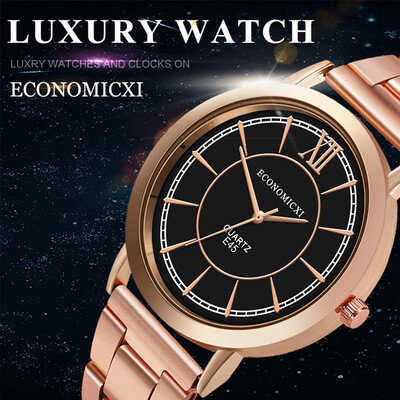

Gobestart Fashion Mens Steel Band Analog Quartz Round Wrist Watch Mens Business Watch