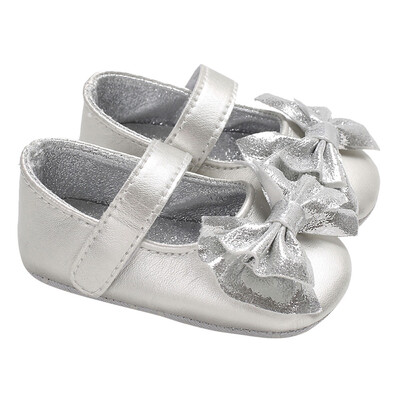 

Baby Infant Kids Girl Bow Leather Soft Sole Crib Toddler Newborn Shoes