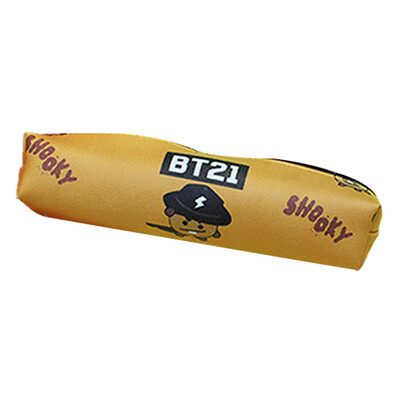 

Kpop BTS Pencil Case Zipper Cosmetic Bag Storage Bag PU Handbag Coin Bag Cartoon Image Pen Bag Hot Gift for ARMY