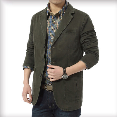 

Toponeto Mens Solid Color New Style Long Sleeve Casual Suit Slim Fit Jacket