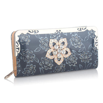 

Diamonds Flowers Ladies Wallet Fashion Clutch Phone Bag Multi-card Position Women Wallet Luxury Card Holder Coin Purse