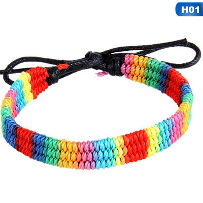 

Thick Brazilian Nepal Rainbow Lesbian Pride Gay Pride Woven Braided Rope String