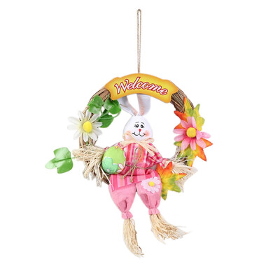 

New Hot Easter Scarecrow Wreath Handcraft Home Decoration Christmas Garland Pendent Ornaments Festival Party Hangings Door Hangers