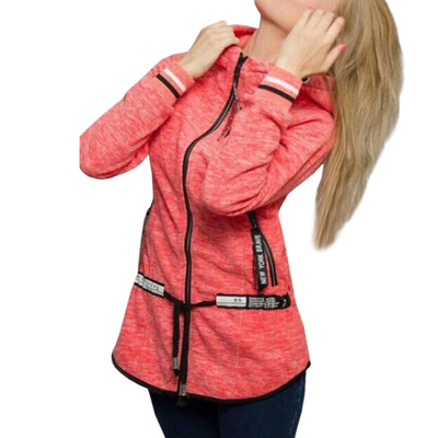 

Perfect WomenS Fashion Letter Print Stitching Long Sleeve Coats Jackets Solid Color Zipper Hoodies Sweatshirts Plus Size