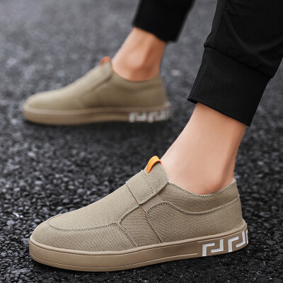 

Summer mens shoes breathable thin old Beijing cloth shoes mens flax tidal shoes pedal lazy canvas shoes