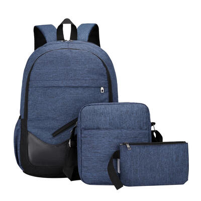 

3pcsSet Unisex Travel Nylon Backpacks Teen Shoulder School Bags Clutch