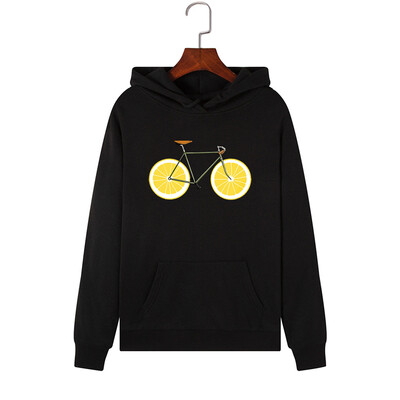 

Tailored Women Long Sleeve Bike Print Hooded Sweatshirt Automn&Winter Blouse Lady Tops