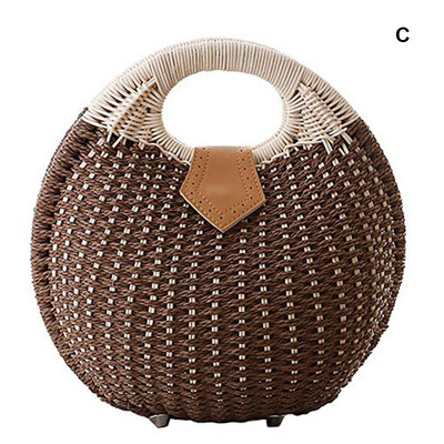 

2019 Summer Handbags Fashion Straw Woven Hasp Handle Bags Beach Style Creative Boho Style Totes Quality Design