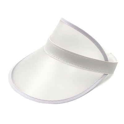 

Summer PVC Hat Sun Visor Casual Hat Clear Plastic Adult Sunscreen Cap