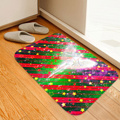 

Gobestart Christmas Carpet Kitchen Doorway Bathroom Floor Carpet Floor Mat Print 40x60cm