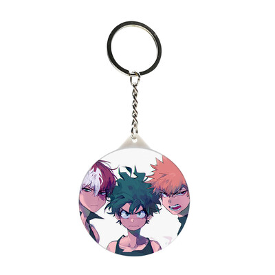 

Fat Bear Anime My Hero Academia Keychain Figure Cartoon Key Chain Keyring With Mirror