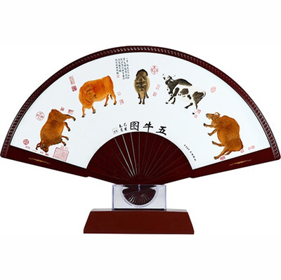 

Chinese Eggshell Porcelain Art Folding Fan Double-sided Glazed Painting Folding Fan Best Gifts for Family Friends&Lovers