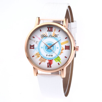

〖Follure〗Women Fashion Leather Band Analog Quartz Round Wrist Watch Watches