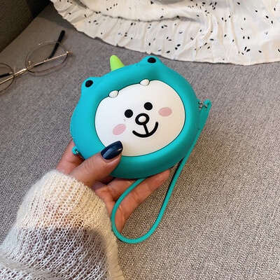 

Qiao Bani 2019 new Korean chic fashion cartoon cute silicone mini coin purse shoulder diagonal female bag