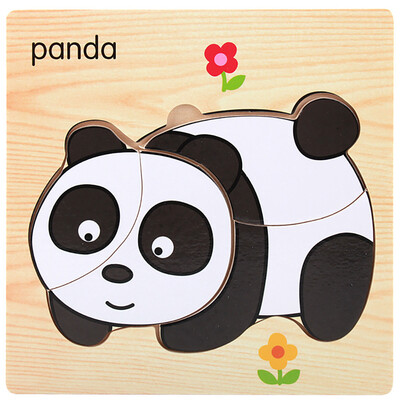 

〖Follure〗Wooden Lovely Puzzle Educational Developmental Baby Kids Training Toy Gift