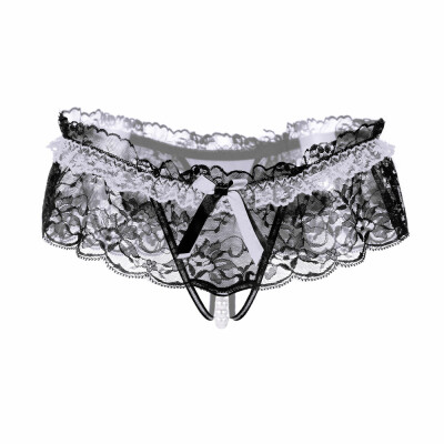 

Toponeto Womens Sexy Lace Pearl Low-Waist Seamless Panty Briefs Underwear PK