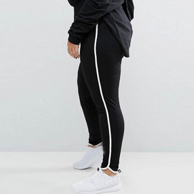 

Tailored Women Plus Size Elastic Leggings Block Mesh Splicing Sport Pants Sport Pants