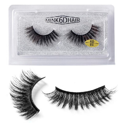 

1 Pairs2pcs 6D Natural Thick Reusable False Eye Lashes Extension Handmade Comfortable Eyelashes