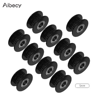 

Aibecy Idle Pulley Gear Wheel Aluminium Idler Gear Teeth 3mm4mm5mm Core Diameter 3D Printers Parts for GT2 6mm Wide Timing Belt