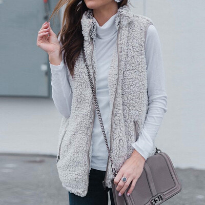 

Tailored Women Sleeveless Pullover Blouse Open Front Jacket Coat Long Outerwear