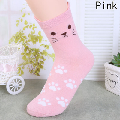 

Trend Candy Color Cat Footprints Socks Cute Cartoon Sexy Korean Women Fashion Cotton Tube Sock