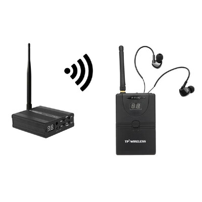 

TP-WIRELESS TP-WMS02 In-ear Stage Audio Monitor System Professional 24GHz Digital Wireless Monitor System 1 Transmitter 10 Receiv