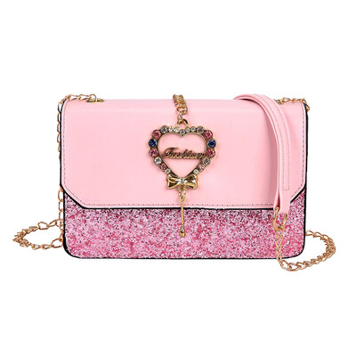 

Women Chain Small Square Bags Designer Sequin Diamond Crossbody Bags Ladies Evening Party Shoulder Messenger Bag T3G