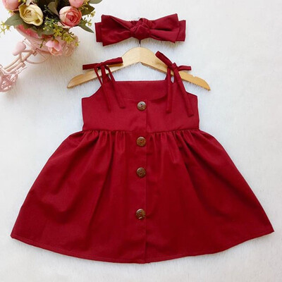

Summer Toddler Baby Girls Party Dress Sleveless Sundress Clothes Age 1-6 Years