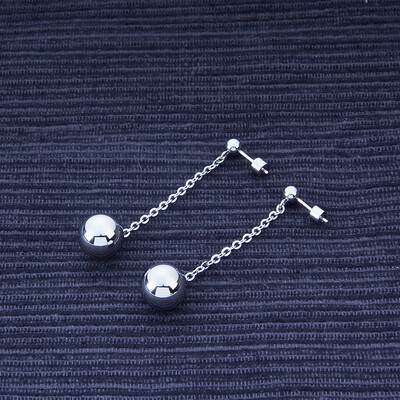 

Design Jean DIJUE Light steel beads long earrings women simple fashion 13903