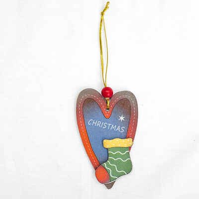 

FUNNYBUNNY 2PCS Christmas Tree Red Beads Wooden Pendant Creative Santa Snowman Painted Wooden Sign Closet Door Window Tag