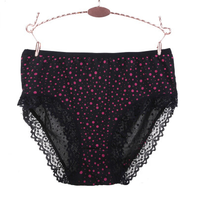 

Womens Underwear Dot Print Briefs Lace Stitching Mid-Rise Panties Female Sexy Briefs Panties