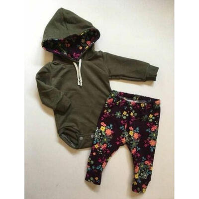 

Hot Infant Baby Girl Cotton Top Romper Pant Legging Hat Outfit Clothes 3Pcs Set