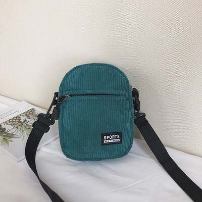 

Tailored Women Simple Canvas Bag Corduroy Square Bag Fashion Shoulder Messenger Package