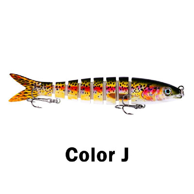 

1328cm 19g Fishing Lure Hard Bait 8 Segments Swimbait Crankbait Artificial Fishing Lure Bait with Treble Hooks