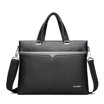 

New mens bag Europe&the United States British leather handbag trend computer shoulder diagonal package