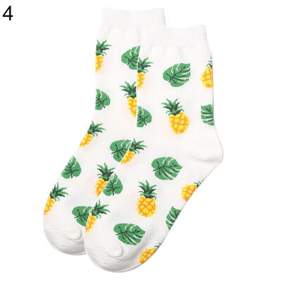 

Fashion Unisex Cotton Warm Avocado Pineapple Banana Cherry Blackberry Leaf Socks