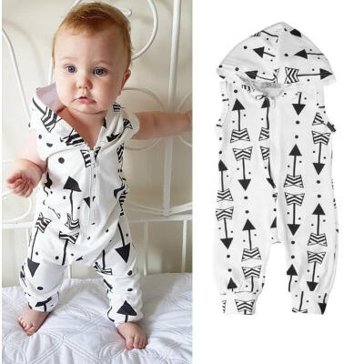 

Newborn Infant Baby Boys Girls Romper Hooded Jumpsuit Bodysuit Clothes Outfit