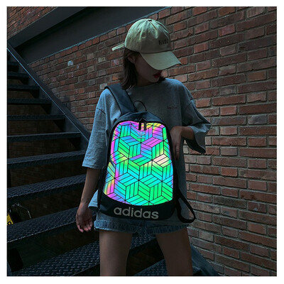 

Adidas GYMSACK 3D official original diamond design women girl backpack fashion shoulder gym fitness bag outdoor athletic mochila