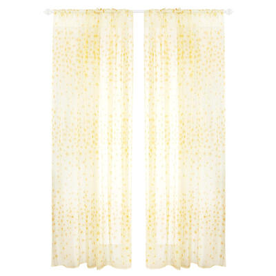 

Flowers Print Sheer Voile Tulle Drapes Living Room Bedroom Windows Curtains