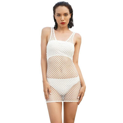 

Sexy Erotic Fish Net Perspective Dress Women Hollow Out Bodycon Lingerie