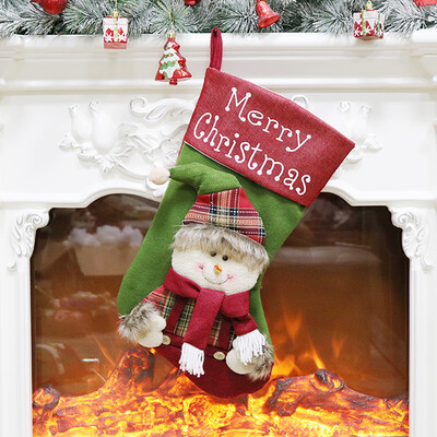 

Tailored Candy Bag Christmas Gifts Tree Ornament Stocking Santa Claus Snowman Sock Decor