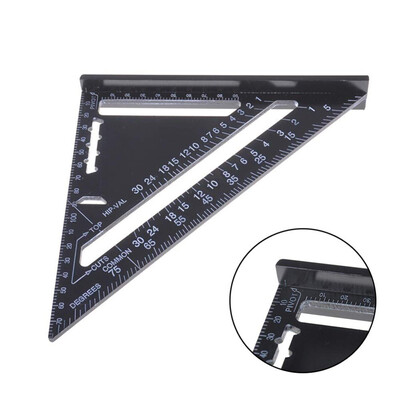 

〖Follure〗7 Inch Square Metric Ruler Measuring Tool Metric Angle Protractor Woodworking