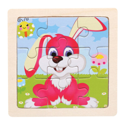 

Gotoamei Wooden Animal Puzzle Educational Developmental Baby Kids Training Toy