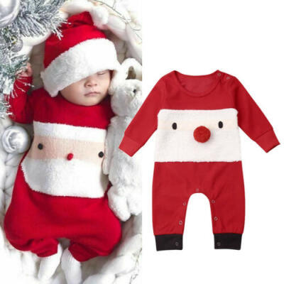 

Christmas Newborn Baby Boy Girl 3D Santa Claus Romper Jumpsuit Bodysuit Clothes